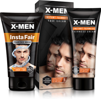 X-Men Instant Fairness Cream SPF 15 (60 gm)+ Insta Fair Foam Face Wash 100 gm 160 g
X-Men Instant Fairness Cream SPF 15 (60 gm)+ Insta Fair Foam Face Wash 100 gm 160 g
