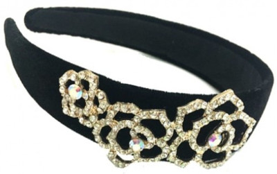 Turqueesa Flowery Stone Velvet Black Broad Hair Band for Girls and Women Rubber Band(Gold, Black)
Turqueesa Flowery Stone Velvet Black Broad Hair Band for Girls and Women Rubber Band(Gold, Black)