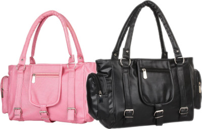 Mountrex Hand-held Bag(Pink, Black), Black;pink