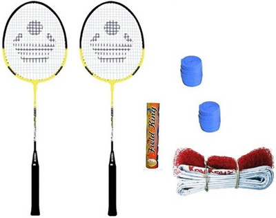 Cosco CB-90 Badminton Kit ( 2 Rackets, 2 Grip, 1 Nylon Badminton Net ,1 Fieldking shuttle cock- Pack of 10 ) Badminton Kit
Cosco CB-90 Badminton Kit ( 2 Rackets, 2 Grip, 1 Nylon Badminton Net ,1 Fieldking shuttle cock- Pack of 10 ) Badminton Kit