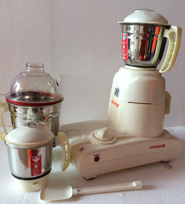 Orange Pride Mixer Grinder 1000 Mixer Grinder(Off white, 3 Jars)