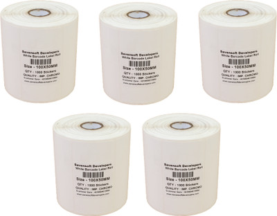 Sevensoft Developers 100X50MM Barcode Label Set of 5 Self-adhesive Paper Label(White)
Sevensoft Developers 100X50MM Barcode Label Set of 5 Self-adhesive Paper Label(White)