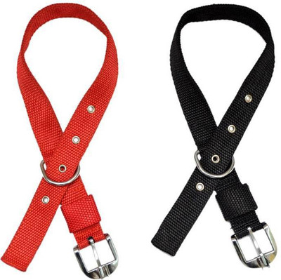 SAWAY Dog Collar & Leash(, Red, Black, Black;red