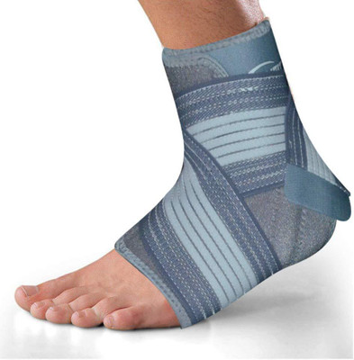 JoyFit Adjustable Support with Elastic Wrap Ankle Support(Grey