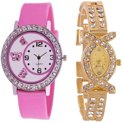 FabSale Best New Designer MultiColor Metal::PU Strap Stylish Attractive Round::Oval MultiColor Dial (Pack Of 2) Latest Analog Wrist Watch - For Women
FabSale Best New Designer MultiColor Metal::PU Strap Stylish Attractive Round::Oval MultiColor Dial (Pack Of 2) Latest Analog Wrist Watch - For Women