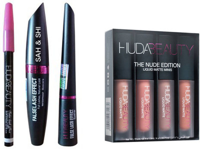 Sah&Shi Eyebrow Black Pencil With Huda Mascara & Huda Liquid Eyeliner set of 3 with HB Nude Edition Lipsticks Set of 4(Set of 4)
Sah&Shi Eyebrow Black Pencil With Huda Mascara & Huda Liquid Eyeliner set of 3 with HB Nude Edition Lipsticks Set of 4(Set of 4)