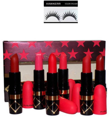 Hawkerr Combo set of Mac Nutcracker lipstick set 6 with eyelashes (set of 7)(Set of 7)
Hawkerr Combo set of Mac Nutcracker lipstick set 6 with eyelashes (set of 7)(Set of 7)