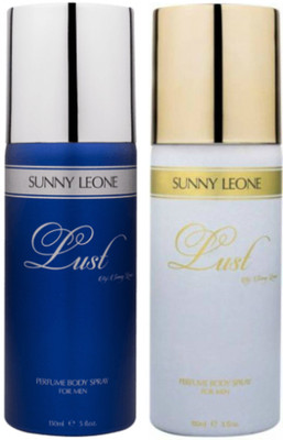 LUST BY SUNNY LEONE 1 Lust BLUE & 1 Lust WHITE Body Spray - For Men(300 ml, Pack of 2)
LUST BY SUNNY LEONE 1 Lust BLUE & 1 Lust WHITE Body Spray - For Men(300 ml, Pack of 2)
