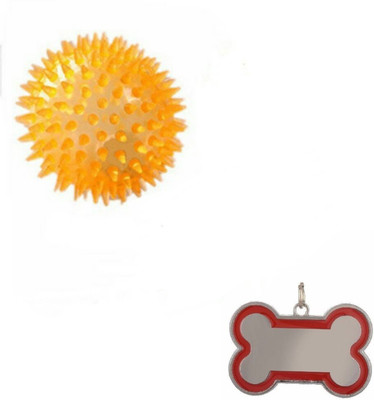 W9 LED Light-UP Spike Squeaky Ball With Free Collar Charm For Puppy Rubber Squeaky Toy For Dog
W9 LED Light-UP Spike Squeaky Ball With Free Collar Charm For Puppy Rubber Squeaky Toy For Dog
