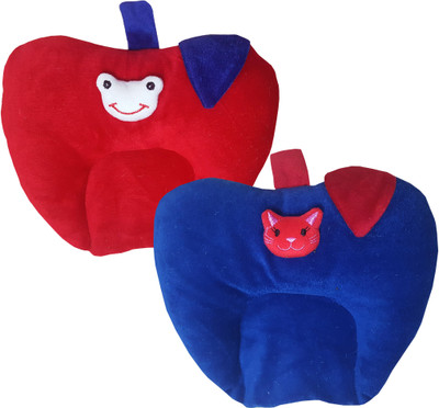 My New Born Heart Shape Baby Pillow Pack of 2(Red, Dark Blue)