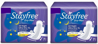 Stayfree All night ultra dry xl 7 pad Sanitary Pad(Pack of 2)
Stayfree All night ultra dry xl 7 pad Sanitary Pad(Pack of 2)
