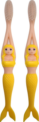 Raaya Set of 2 Pcs Mermaid Toothbrush for Kids to Make Brushing Fun, Yellow Soft Toothbrush(Pack of 2)
Raaya Set of 2 Pcs Mermaid Toothbrush for Kids to Make Brushing Fun, Yellow Soft Toothbrush(Pack of 2)