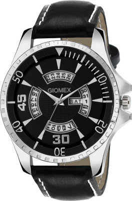 Giomex GMA-102013 Black Day and Date Watch - For Men