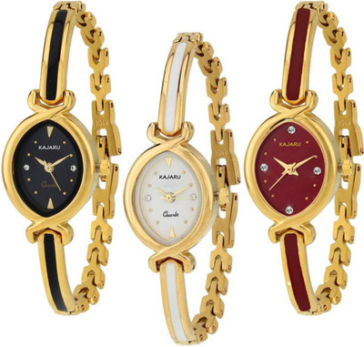 KAJARU DESIGNER White-Black-Red Dial Golden Bangle Watch For Girls & Women Watch - For Women
KAJARU DESIGNER White-Black-Red Dial Golden Bangle Watch For Girls & Women Watch - For Women