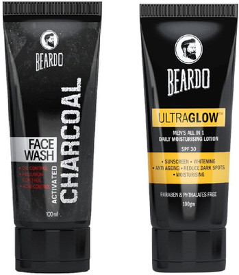 Beardo Activated Charcoal Face Wash and Ultraglow Face Lotion for Men(Set of 2)
Beardo Activated Charcoal Face Wash and Ultraglow Face Lotion for Men(Set of 2)