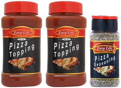 Easy Life Combo Pack of 2 Pizza Topping (350g x 2) with Free Pizza Seasoning (25g) Combo(775)
Easy Life Combo Pack of 2 Pizza Topping (350g x 2) with Free Pizza Seasoning (25g) Combo(775)