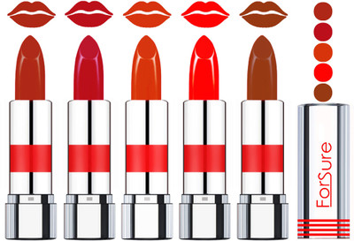 Forsure Professional Matte Lipsticks (set of 5 Lipsticks)(Light Brown,Megenta,Urban Brown,Tangy Orange,Chocolate Brown, 20 g)
Forsure Professional Matte Lipsticks (set of 5 Lipsticks)(Light Brown,Megenta,Urban Brown,Tangy Orange,Chocolate Brown, 20 g)