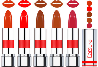 Forsure Professional Matte Lipsticks (set of 5 Lipsticks)(Urban Brown,Tangy Orange,Chocolate Brown,Turkish Nude,Coral, 20 g)
Forsure Professional Matte Lipsticks (set of 5 Lipsticks)(Urban Brown,Tangy Orange,Chocolate Brown,Turkish Nude,Coral, 20 g)