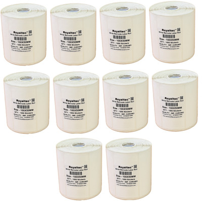 Royaltec 100X50MM Barcode Labels Premium Quality Set of 10 Self-adhesive Paper Label(White)
Royaltec 100X50MM Barcode Labels Premium Quality Set of 10 Self-adhesive Paper Label(White)