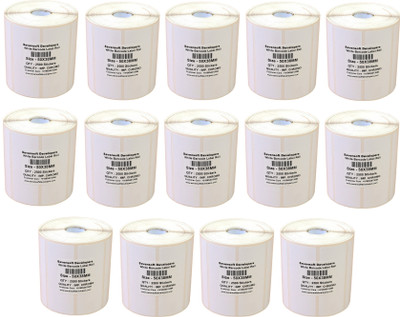 Sevensoft Developers 50X38MM Barcode Labels Premium Quality Set of 14 Self-adhesive Paper Label(White)