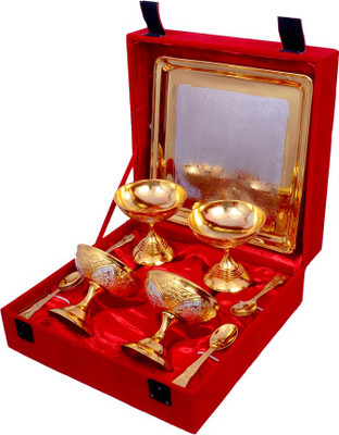 Shreeng Silver Gold Plated Ice Cream Set With Box Bowl Spoon Tray Serving Set(Pack of 9)
Shreeng Silver Gold Plated Ice Cream Set With Box Bowl Spoon Tray Serving Set(Pack of 9)