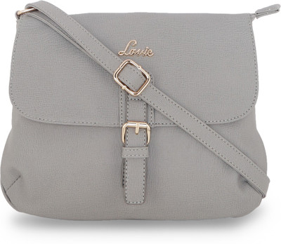 Lavie Women Evening/Party Grey Leatherette Sling Bag