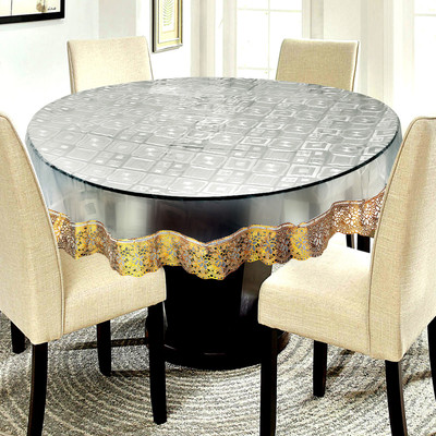 E-Retailer Self Design 6 Seater Table Cover(Multicolor, Cotton)