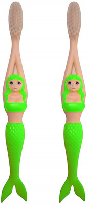BOXO Mermaid Tooth Brush for Kids Stylish Tooth Brush for Casual Kids Use, Set of 2, Green Soft Toothbrush(Pack of 2)
BOXO Mermaid Tooth Brush for Kids Stylish Tooth Brush for Casual Kids Use, Set of 2, Green Soft Toothbrush(Pack of 2)