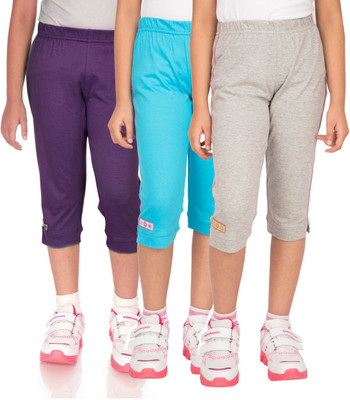 Ocean Race Capri For Girls Solid Cotton(Multicolor, Grape & grey melange & aqua blue
Ocean Race Capri For Girls Solid Cotton(Multicolor, Grape & grey melange & aqua blue