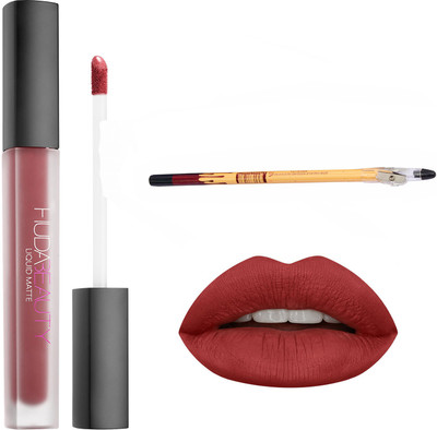 Huda Beauty Professional Long lasting Liquid Matte Heart Breaker Colour Lipstick 6 Ml with Eye Kajal(Set of 1)
Huda Beauty Professional Long lasting Liquid Matte Heart Breaker Colour Lipstick 6 Ml with Eye Kajal(Set of 1)