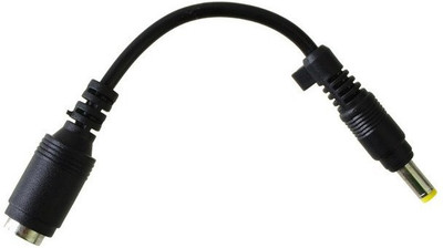 SQUAD DC Power Pin Cord Adapter Cable Power Cord(Compatible with Cord Adapter Cable HP DELL Laptop, Black)