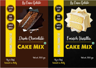 La Casa Gelato French Vanilla + Belgian Chocolate Eggless Cake Mix Combo 600 g
La Casa Gelato French Vanilla + Belgian Chocolate Eggless Cake Mix Combo 600 g