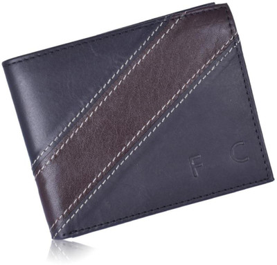 Fascraft Men Casual Black Artificial Leather Wallet(6 Card Slots)