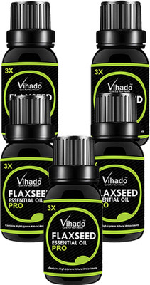 VIHADO Flaxseed Oil, 3X PRO 100% Pure, Natural & Undiluted (30 ML) (Pack of 5)(30 ml)
VIHADO Flaxseed Oil, 3X PRO 100% Pure, Natural & Undiluted (30 ML) (Pack of 5)(30 ml)