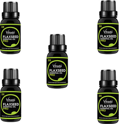 VIHADO 100% Pure Flax Seed Oil 3X PRO (25 ML) (Pack of 5)(25 ml)