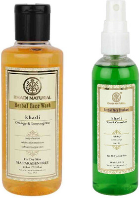 Khadi Natural Skin care - Orange Lemon SLS / paraben Face Wash + Mint Cucumber face spray(Set of 2)
Khadi Natural Skin care - Orange Lemon SLS / paraben Face Wash + Mint Cucumber face spray(Set of 2)
