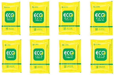 ECO Bath Alcohol free Hygenic and Antiseptic Large Bathing Wipes in a resealable Ziplock Pack (8 X 10 = 80 wipes)(Pack of 80)
ECO Bath Alcohol free Hygenic and Antiseptic Large Bathing Wipes in a resealable Ziplock Pack (8 X 10 = 80 wipes)(Pack of 80)