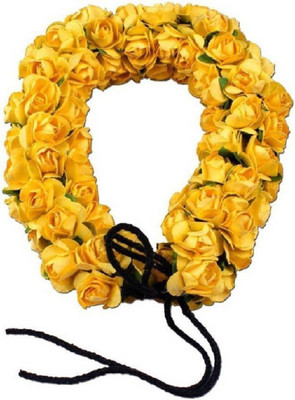 Bueno Flower Hair Gajra For Women And Girls Party Wear Use Bun(Yellow)