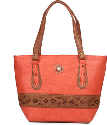 Pink Flower Shoulder Bag(Orange)