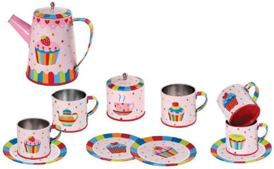 Bestie Toys Tin Coffee Set For Little Coffee/tea Lovers