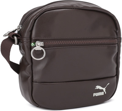 Puma Men & Women Casual Brown PU Sling Bag