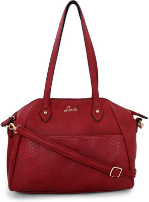 Lavie Women Evening/Party Red Genuine Leather Satchel
