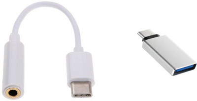 OLECTRA Prime Series Combo of type c headphone jack and otg adapter USB Adapter(Silver, White)
OLECTRA Prime Series Combo of type c headphone jack and otg adapter USB Adapter(Silver, White)