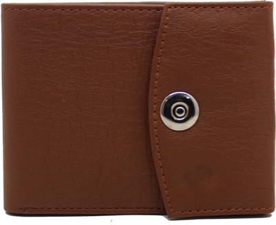 MS Men Casual Tan Artificial Leather Wallet(6 Card Slots)