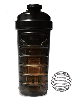 VOLCO Gym Protein Shaker Bottle 700 Shaker(Pack of 1, Black)
