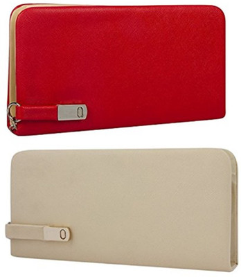 SALEBOX Casual Beige, Red Clutch
