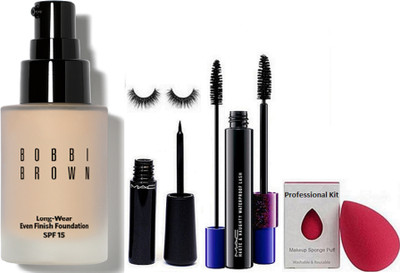 Professional kit Sponge Puff & bobbi brown long wear Liquid Foundation, Eyeliner, Houte and Naughty Double Effect Mascara with Eyelashes(Set of 5)
Professional kit Sponge Puff & bobbi brown long wear Liquid Foundation, Eyeliner, Houte and Naughty Double Effect Mascara with Eyelashes(Set of 5)