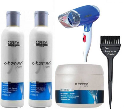 Pro longwear combo Hair Brush,L'oreal X-Tenso Care Hair Shampoo Set of 2 and Hair Spa Beauty Hair Dryer(Set of 5)
Pro longwear combo Hair Brush,L'oreal X-Tenso Care Hair Shampoo Set of 2 and Hair Spa Beauty Hair Dryer(Set of 5)