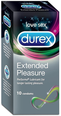 Durex Condoms, Extended Pleasure - 10s Condom(Set of 10, 10S)
