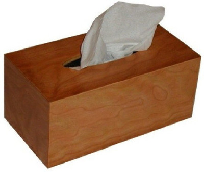 Handicraft 1 Compartments Wooden Tissue Holder Box(Brown)